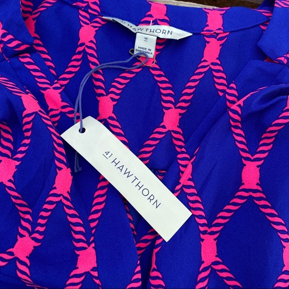 Nwt Stitch Fix 41 hawthorn pink blue plus size - Picture 4 of 9